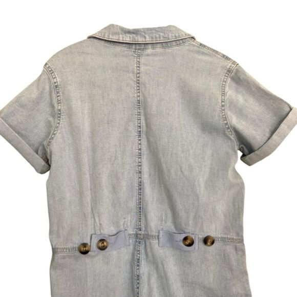 No Boundaries Jean Button Short Sleeve Jumpsuit XS - Picture 11 of 13